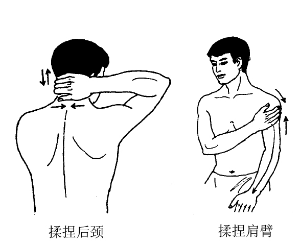 颈椎病的自我按摩图解(颈椎病自我按摩手法图)