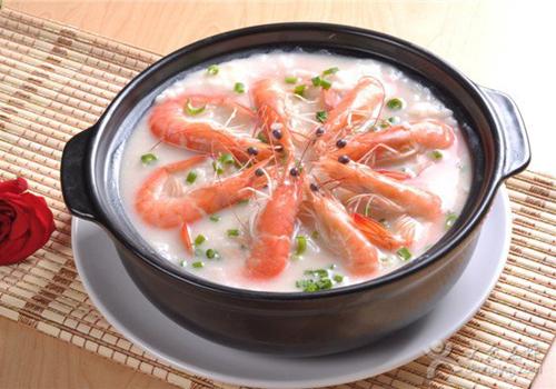 北极虾生菜咸味粥