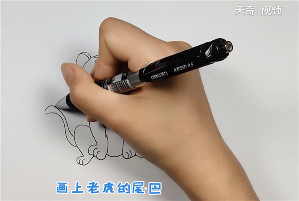 小老虎简笔画