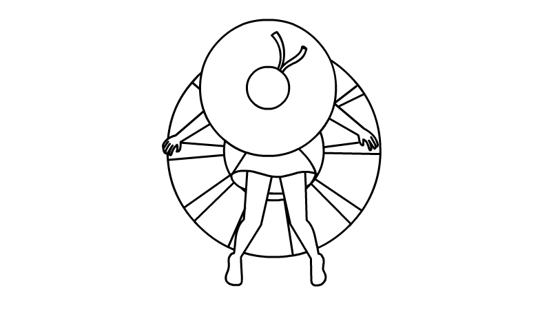 游泳圈上的女孩简笔画怎么画  游泳圈上的女孩简笔画画法