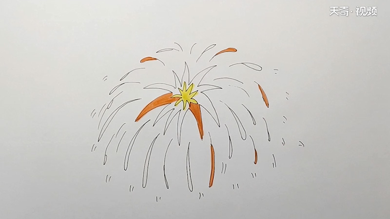 烟花简笔画