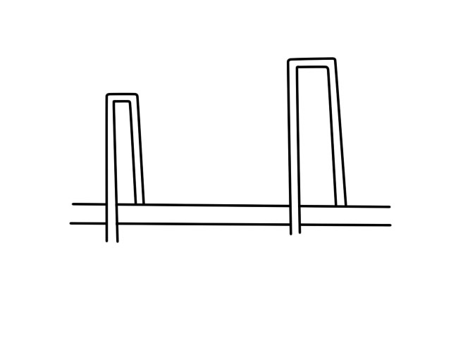 斜拉桥简笔画