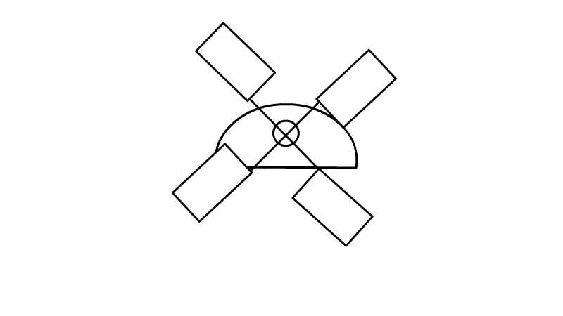 点缀装饰小图案 风车简笔画