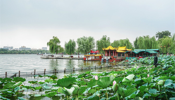 四面桃花三面柳,一城山色半城湖写的哪个城市 一城山色半城湖.是哪个城市