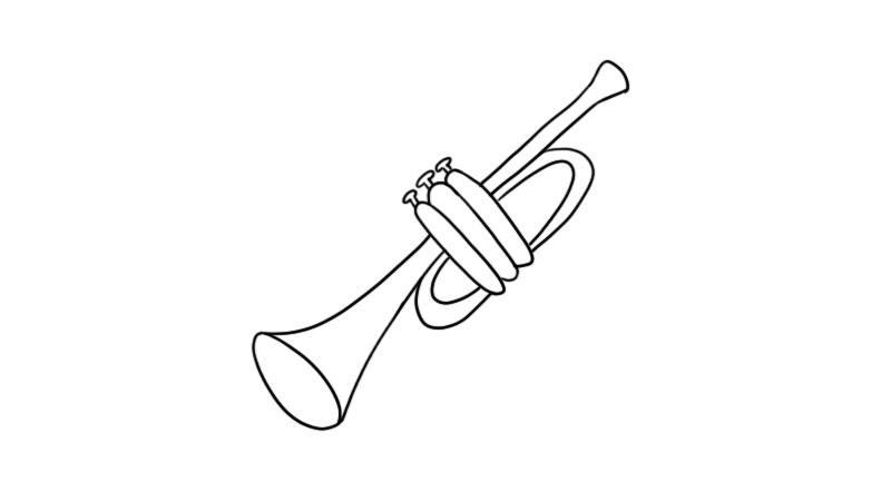 小号怎么画简笔画 乐器小号的画法