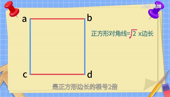 正方形的对角线与边长的关系 正方形的对角线与边长有什么