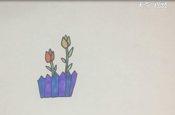 郁金香简笔画