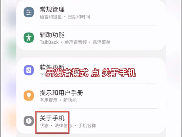 三星手机开发者选项在哪
