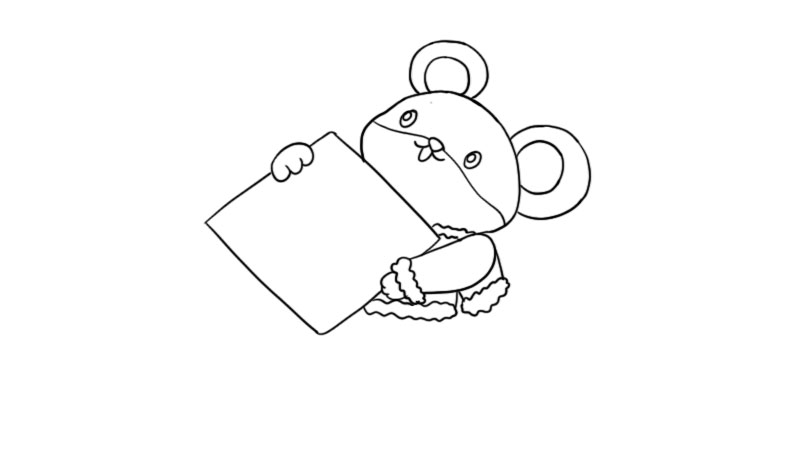 鼠宝宝拜年简笔画