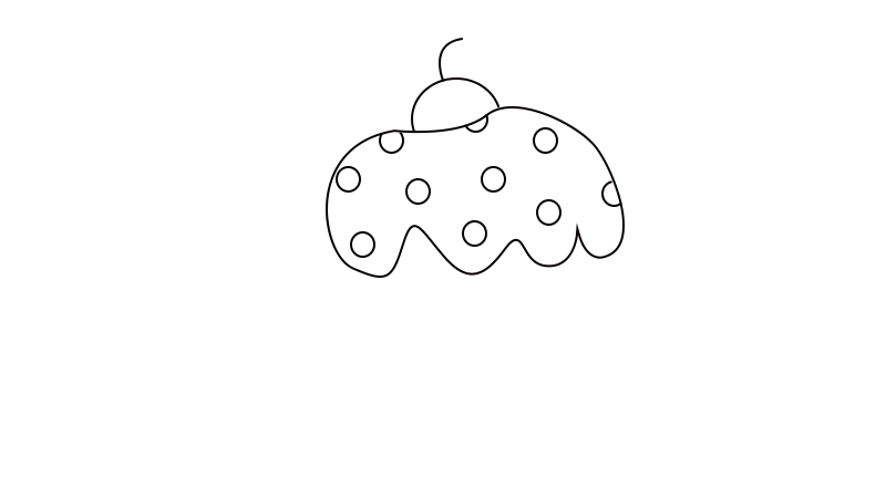 杯子蛋糕简笔画画法  杯子蛋糕简笔画步骤