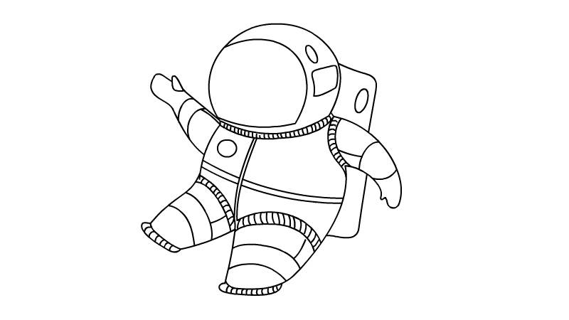 太空畅想简笔画步骤  太空畅想简笔画教程