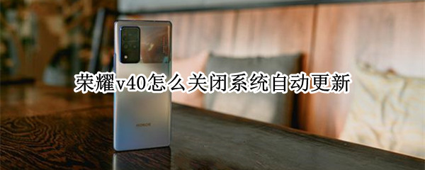 荣耀v40怎么关闭系统自动更新