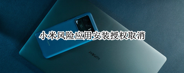 小米风险应用安装授权取消