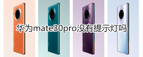 华为mate30pro没有提示灯吗