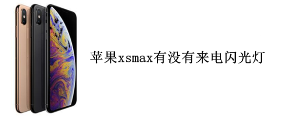 苹果xsmax有没有来电闪光灯