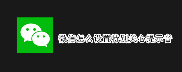 微信怎么设置特别关心提示音