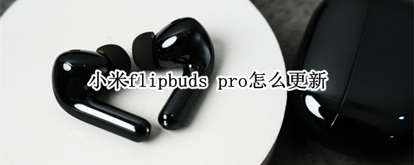 小米flipbuds pro怎么更新