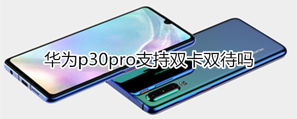 华为p30pro双卡吗