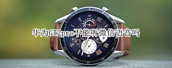 华为GT2pro不能听微信语音吗