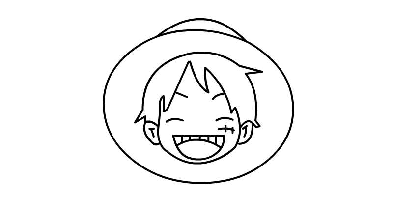 海贼王路飞简笔画 海贼王路飞的画法