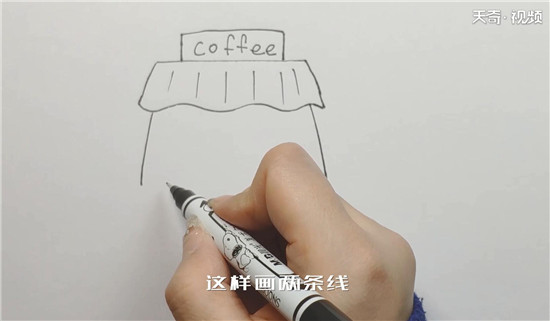 咖啡店简笔画