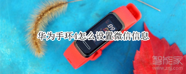 华为手环4怎么设置微信信息