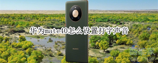 华为mate40怎么设置打字声音