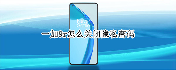 一加9r怎么关闭隐私密码