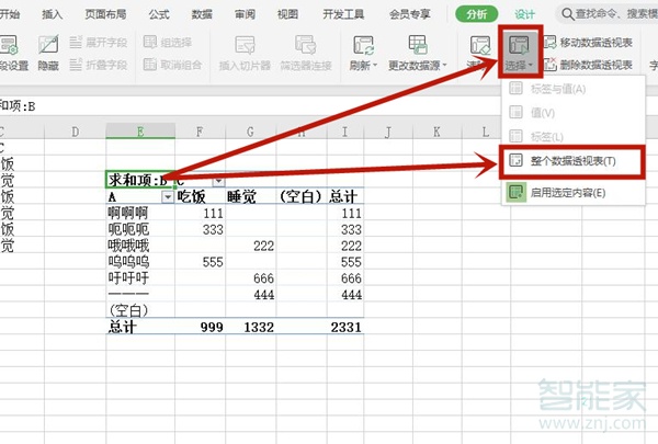 怎么删除数据透视表