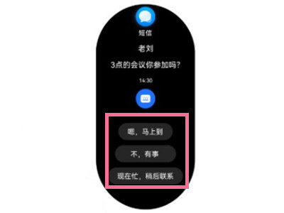 华为watch3pro怎么回复短信