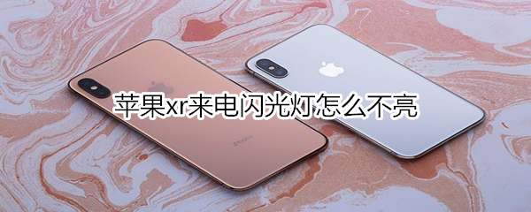 苹果xr来电闪光灯怎么不亮