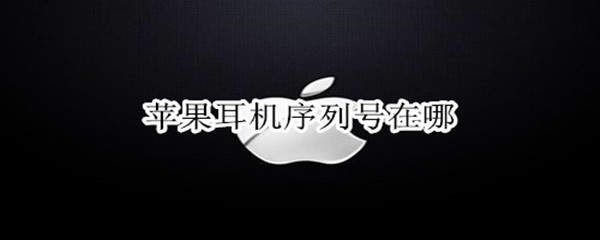 苹果耳机序列号在哪