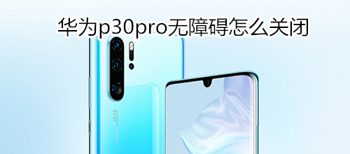 华为p30pro无障碍怎么关闭