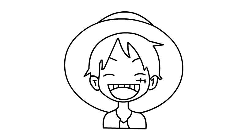 海贼王路飞简笔画 海贼王路飞的画法