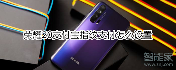 荣耀20支付宝指纹支付怎么设置
