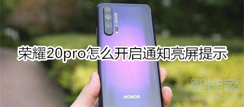 荣耀20pro怎么开启通知亮屏提示
