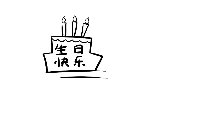 生日快乐手抄报