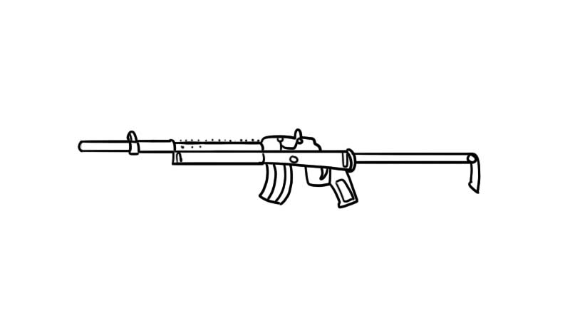 m416突击步枪简笔画