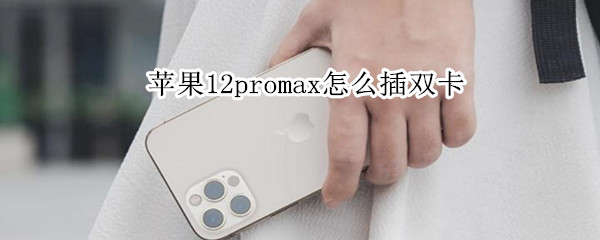 苹果12promax怎么插双卡