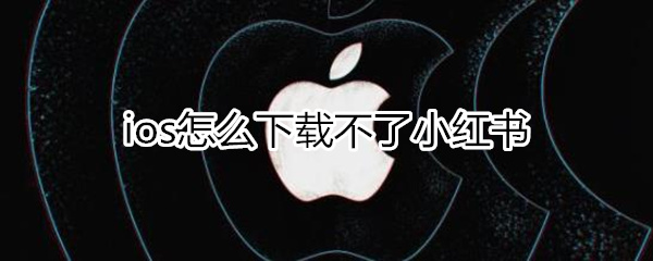 ios小红书下载不了