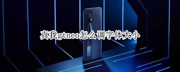 真我gtneo怎么调字体大小