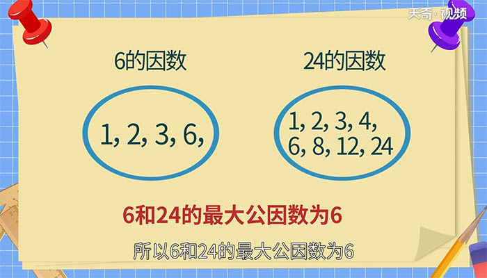 6和24的最大公因数是多少 6和24的最大公因数是