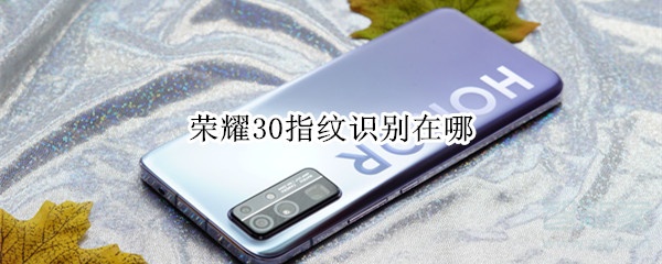 荣耀30指纹识别在哪