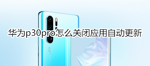 华为p30pro怎么关闭应用自动更新