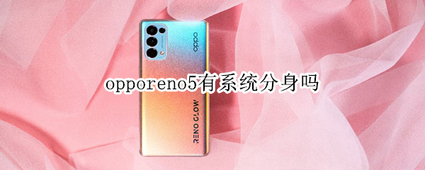 opporeno5有系统分身吗