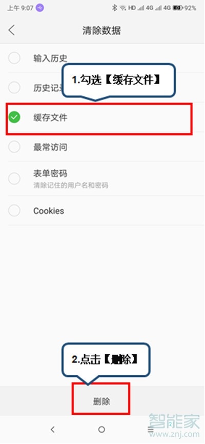 vivoS1pro怎么清除浏览器缓存