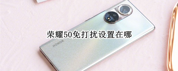 荣耀50免打扰设置在哪