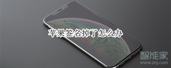 苹果签名掉了怎么办