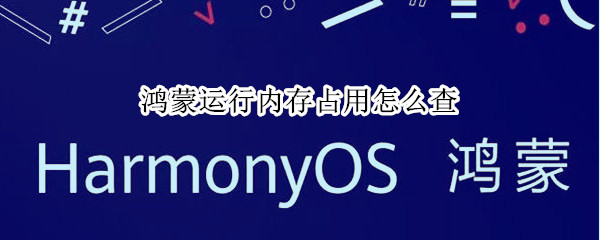 鸿蒙运行内存占用怎么查