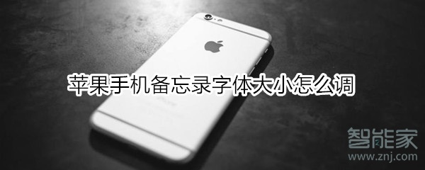 苹果手机备忘录字体大小怎么调